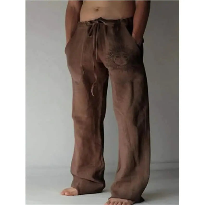 `CakeBoi – Men's Graphic Print Straight Leg Streetwear Pants