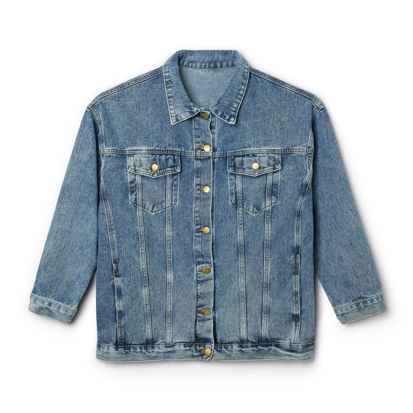 SEEN. BY GOD Women’s Oversized Denim Jacket – Faith Statement Streetwear Wear Your Worship