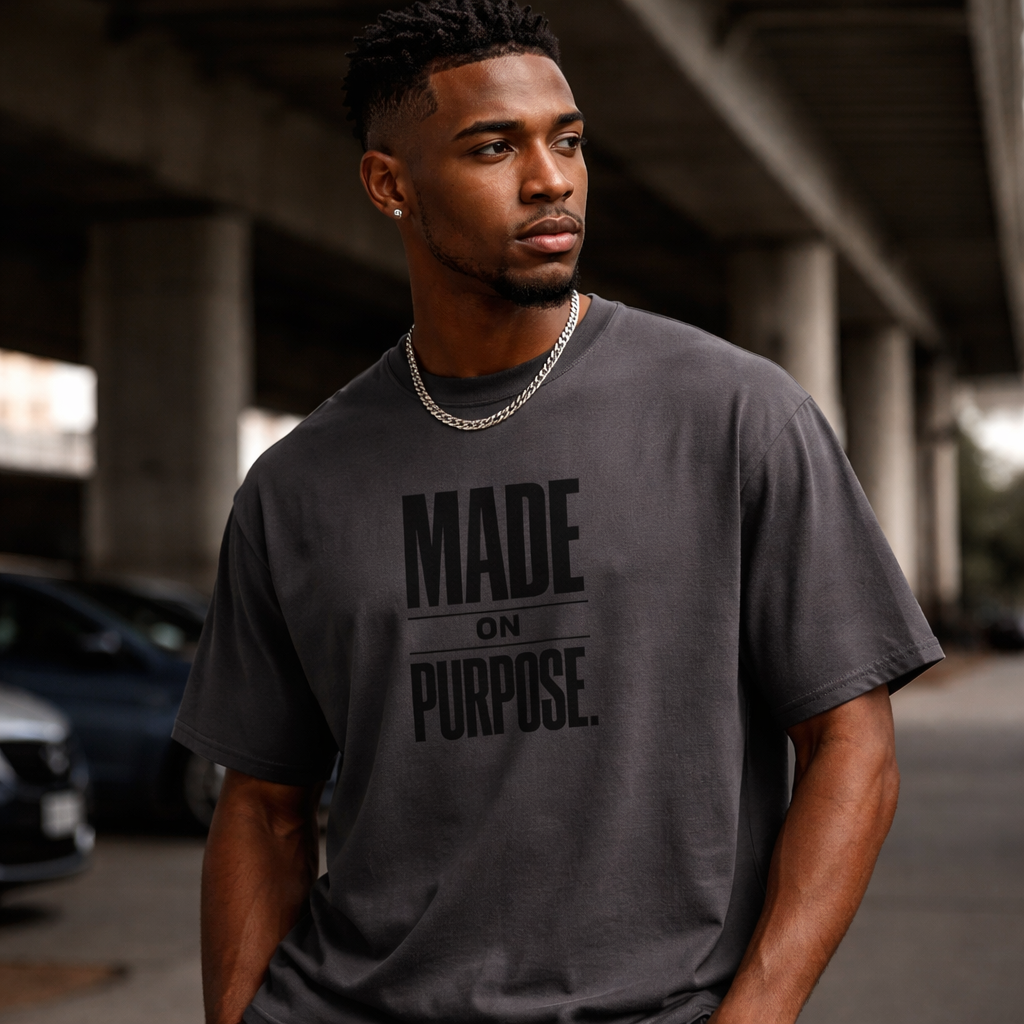 Made On Purpose – Faith Streetwear Graphic Tee Wear Your Worship