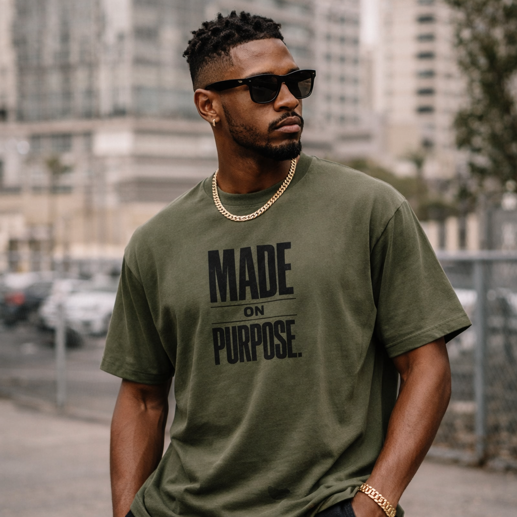 Made On Purpose – Faith Streetwear Graphic Tee Wear Your Worship