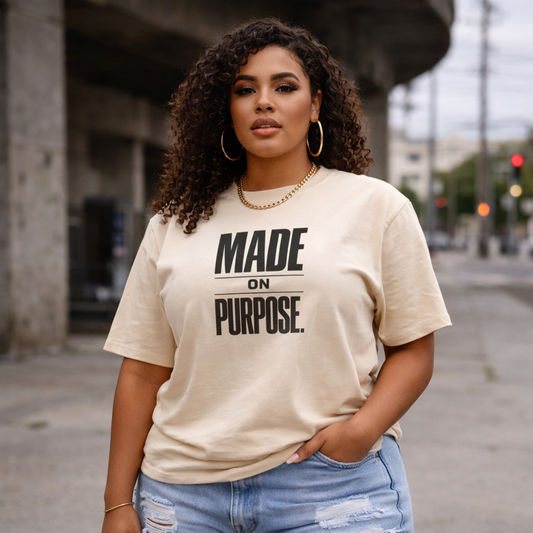 Made On Purpose – Faith Streetwear Graphic Tee Wear Your Worship