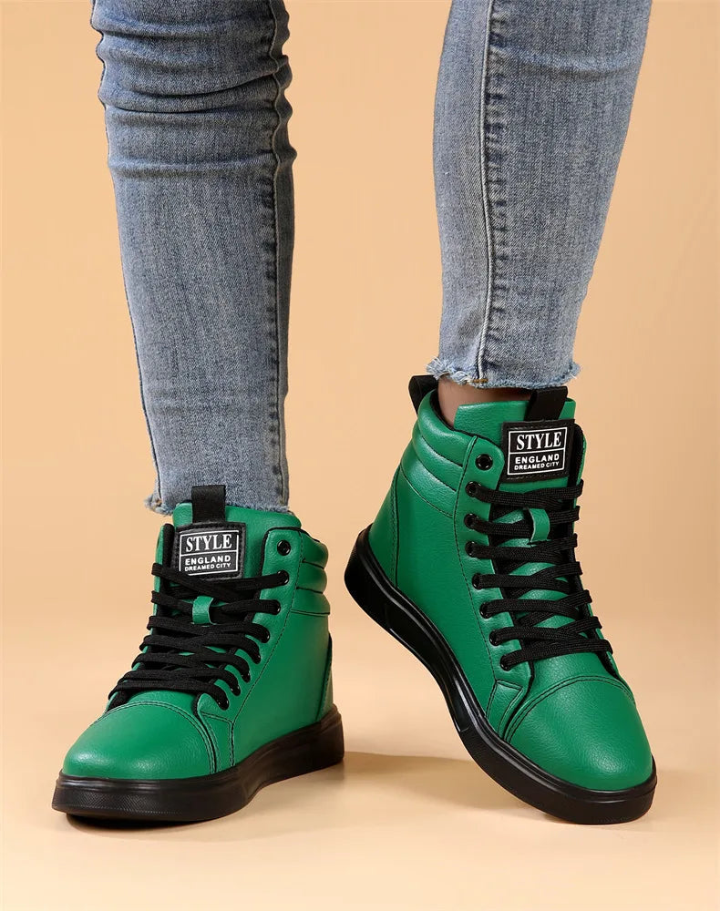CakeBoi High Top Leather Sneakers – Unisex Skate Style CakeBoi Apparel & CO.