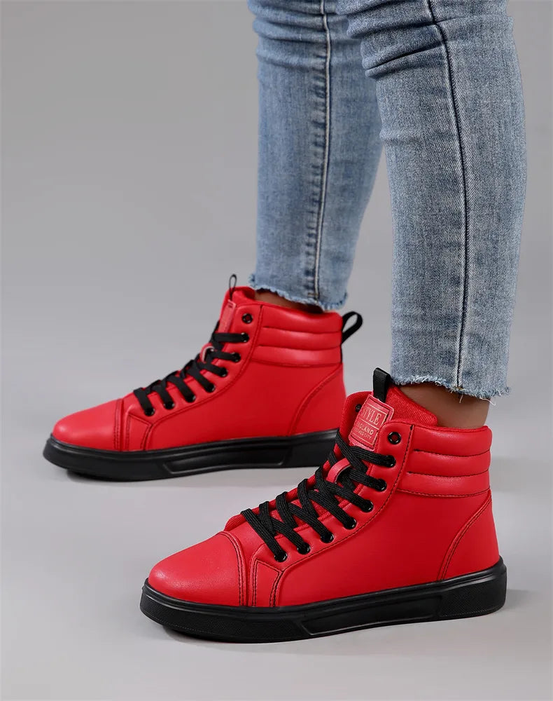 CakeBoi High Top Leather Sneakers – Unisex Skate Style CakeBoi Apparel & CO.