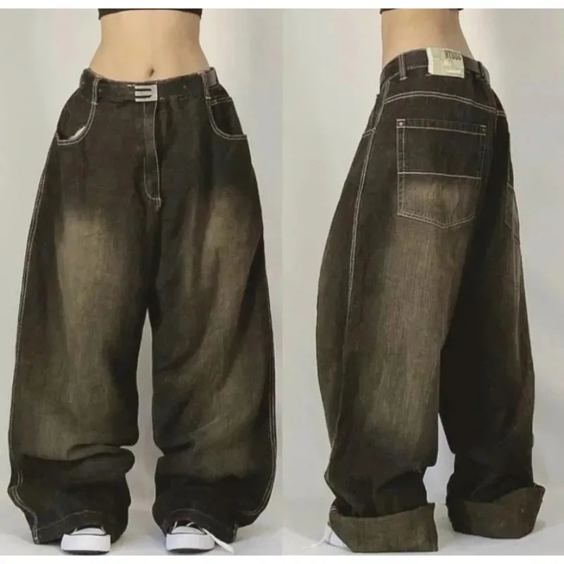 CakeBoi Unisex Y2K Multi-Pocket Baggy Jeans – Gothic Streetwear CakeBoi Apparel & CO .