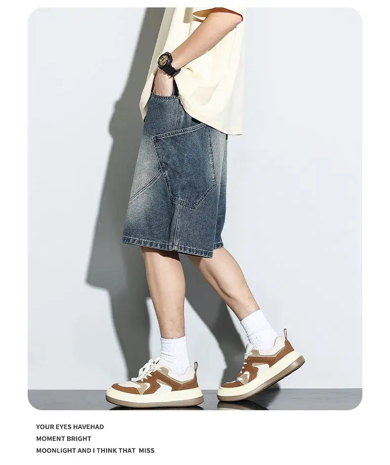 CakeBoi Baggy Harajuku Drawstring Denim Shorts – Y2K Streetwear CakeBoi Apparel & Co. LLC