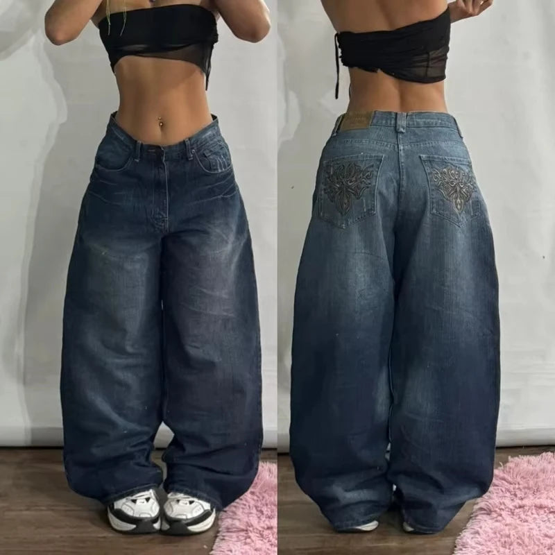 CakeBoi Unisex Y2K Multi-Pocket Baggy Jeans – Gothic Streetwear CakeBoi Apparel & CO .