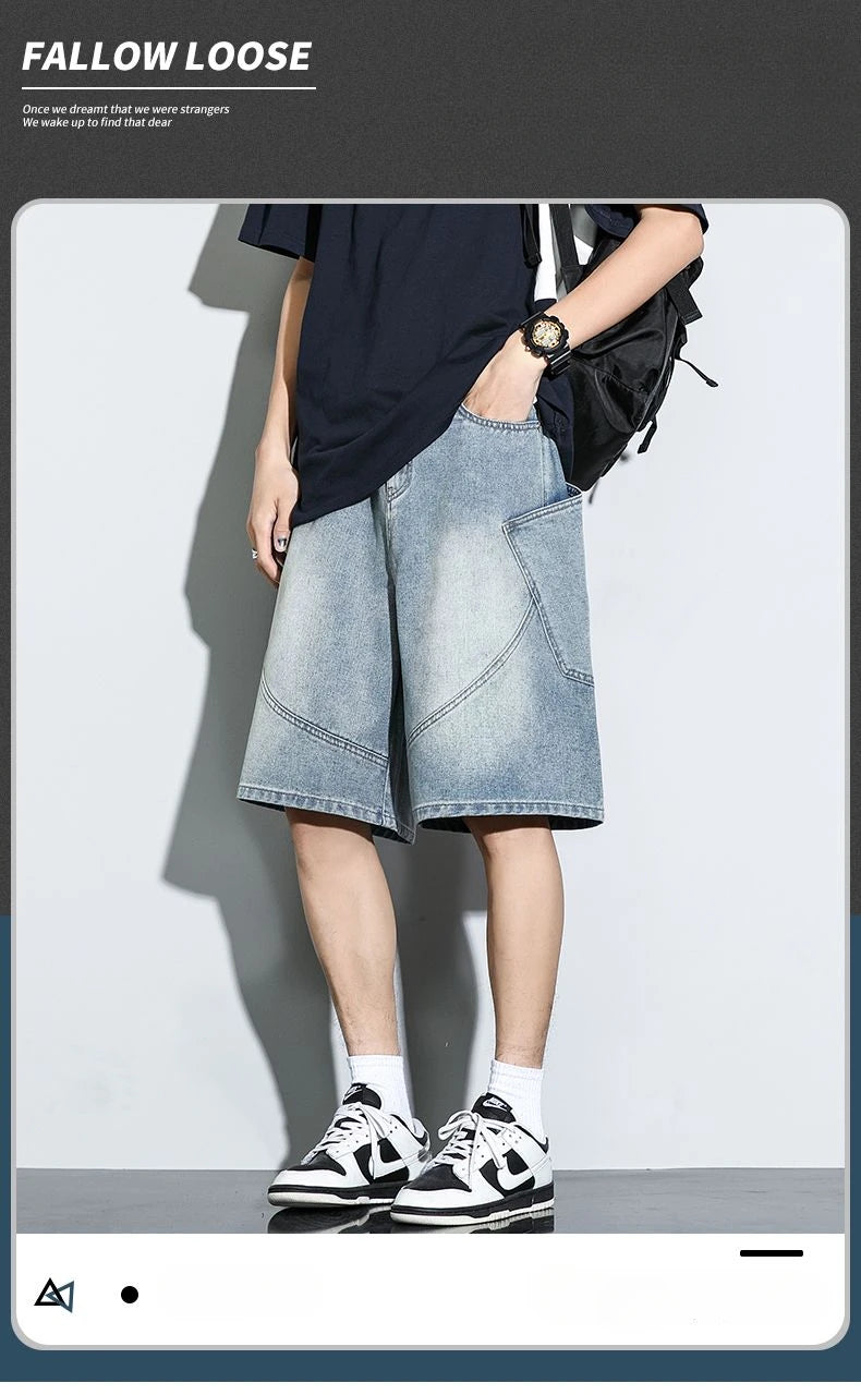CakeBoi Baggy Harajuku Drawstring Denim Shorts – Y2K Streetwear CakeBoi Apparel & Co. LLC