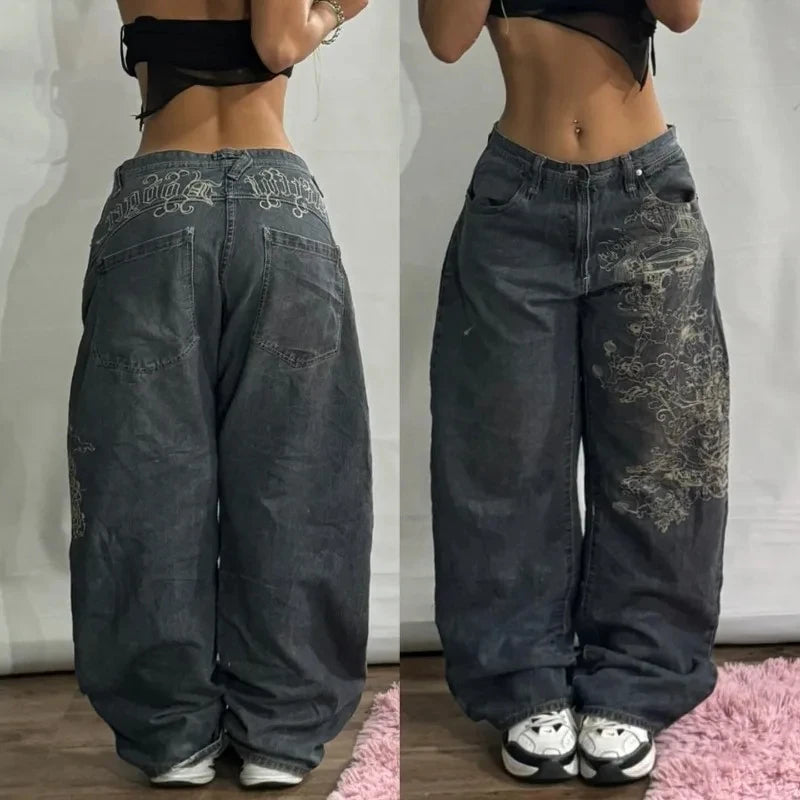 CakeBoi Unisex Y2K Multi-Pocket Baggy Jeans – Gothic Streetwear CakeBoi Apparel & CO .