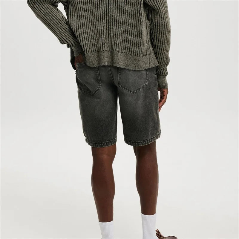 CakeBoi Vintage Washed Relaxed Denim Shorts – High Waist Streetwear CakeBoi Apparel & Co. LLC