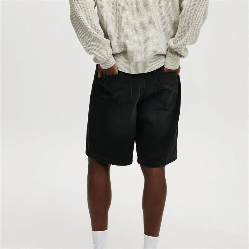 CakeBoi Vintage Washed Relaxed Denim Shorts – High Waist Streetwear CakeBoi Apparel & Co. LLC