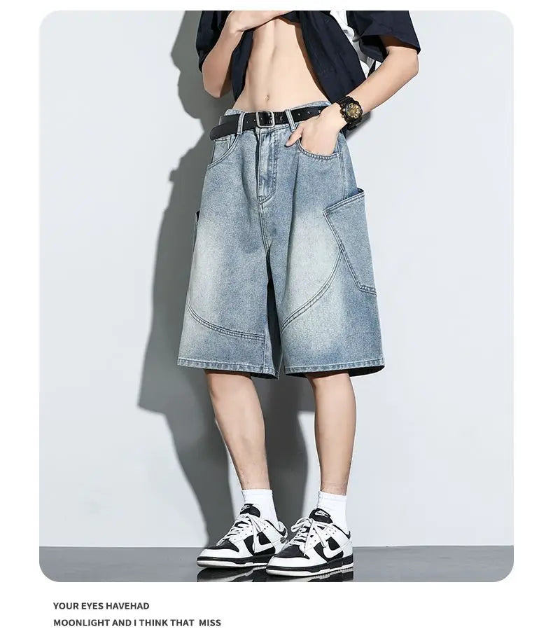 CakeBoi Baggy Harajuku Drawstring Denim Shorts – Y2K Streetwear CakeBoi Apparel & Co. LLC
