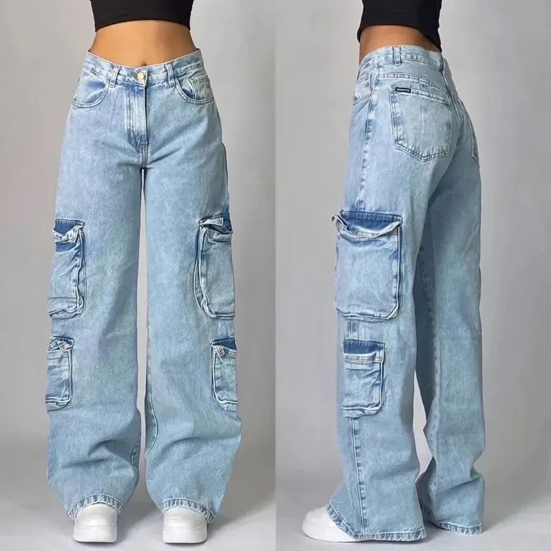 CakeBoi Unisex Y2K Multi-Pocket Baggy Jeans – Gothic Streetwear CakeBoi Apparel & CO .
