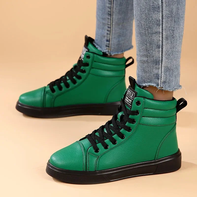 CakeBoi High Top Leather Sneakers – Unisex Skate Style CakeBoi Apparel & CO.