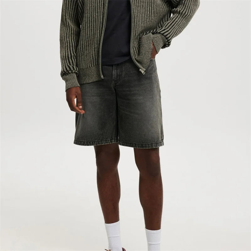CakeBoi Vintage Washed Relaxed Denim Shorts – High Waist Streetwear CakeBoi Apparel & Co. LLC