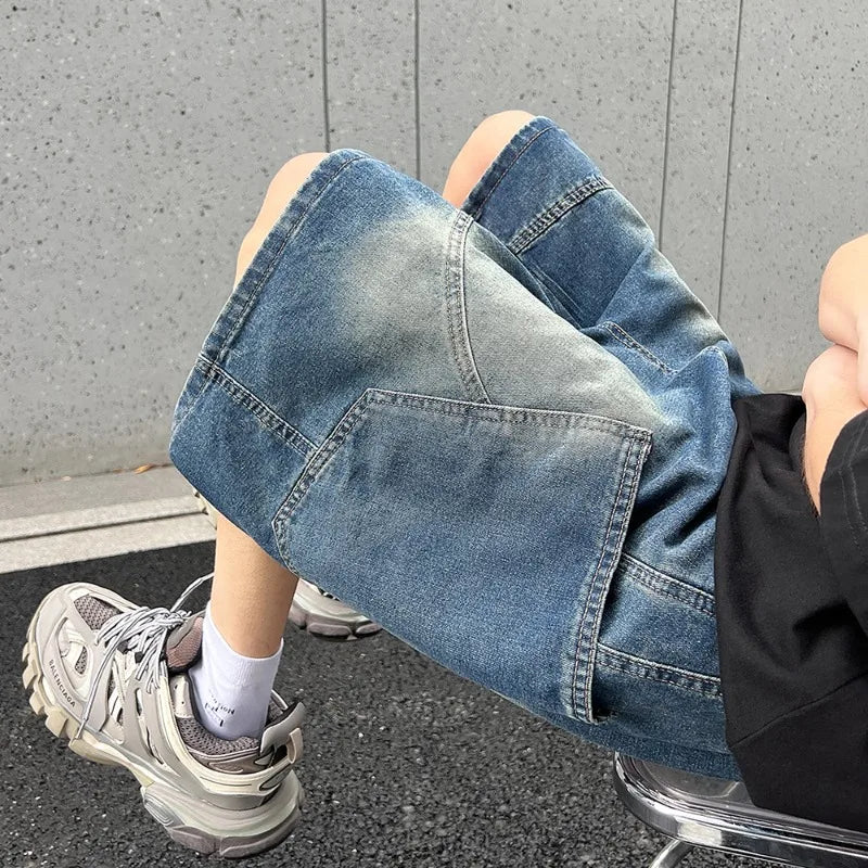 CakeBoi Baggy Harajuku Drawstring Denim Shorts – Y2K Streetwear CakeBoi Apparel & Co. LLC