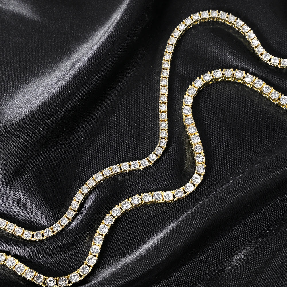 CakeBoi Iced Out Tennis Chain – Silver Necklace & Bracelet Set CakeBoi Apparel & CO.