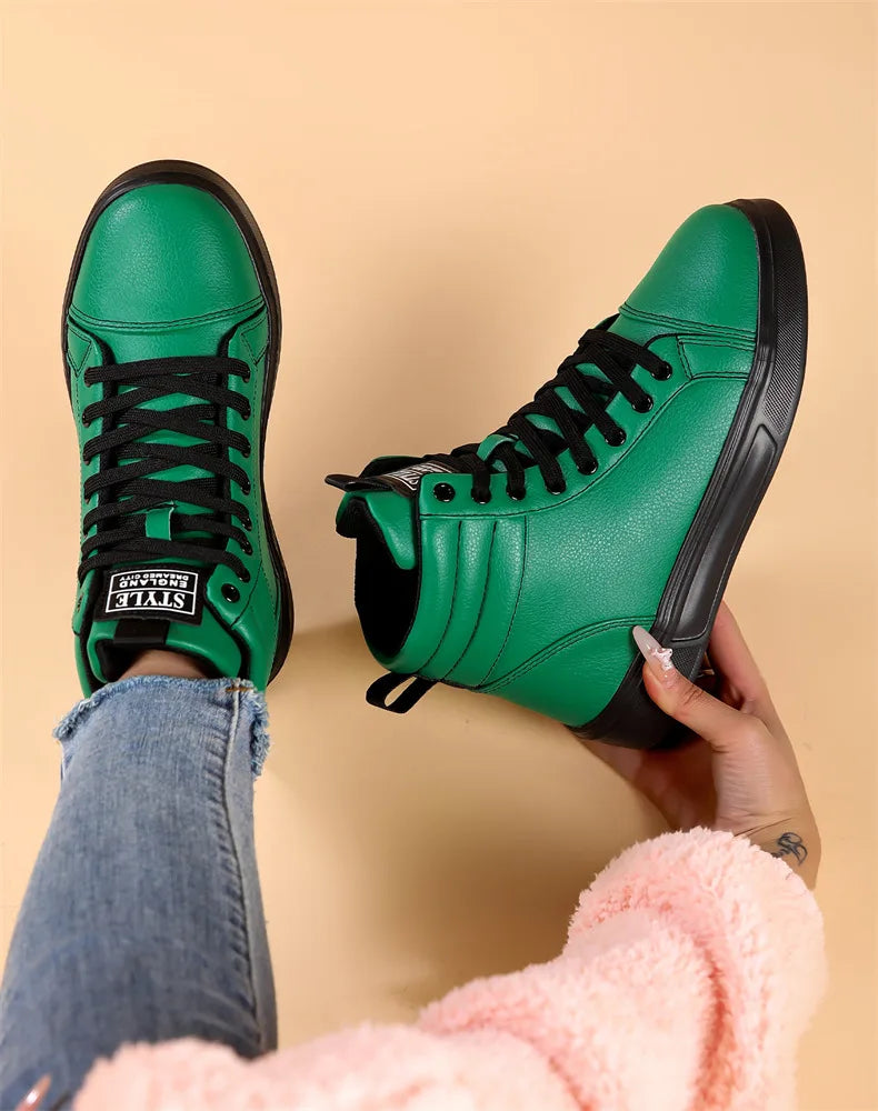 CakeBoi High Top Leather Sneakers – Unisex Skate Style CakeBoi Apparel & CO.