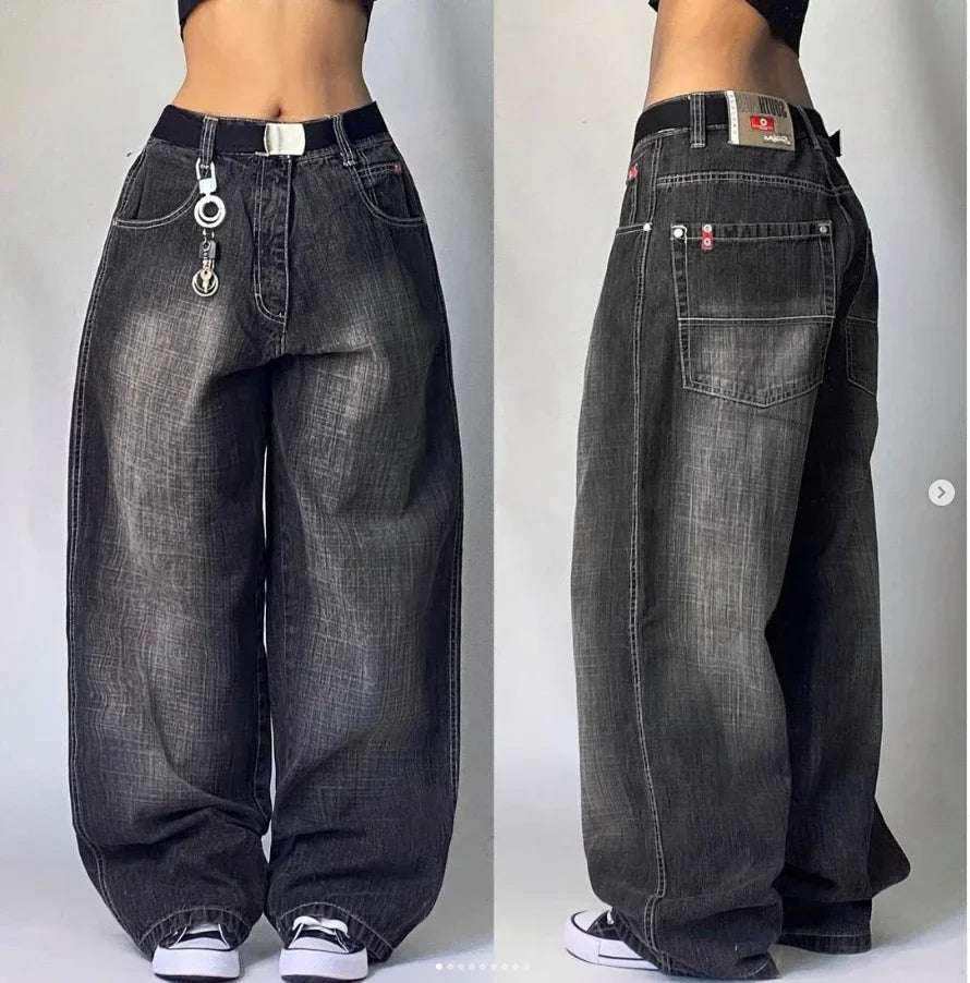 CakeBoi Unisex Y2K Multi-Pocket Baggy Jeans – Gothic Streetwear CakeBoi Apparel & CO .