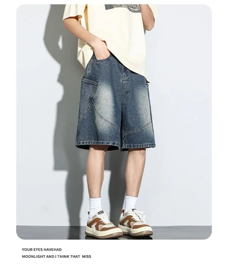 CakeBoi Baggy Harajuku Drawstring Denim Shorts – Y2K Streetwear CakeBoi Apparel & Co. LLC