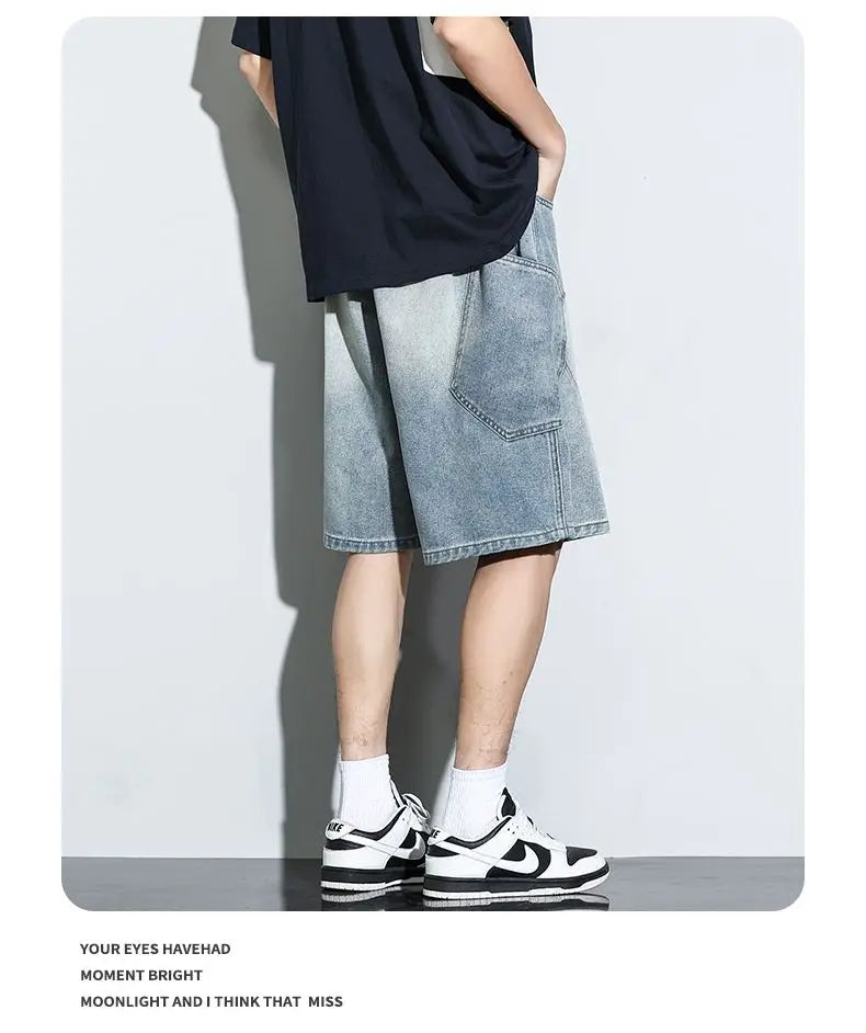 CakeBoi Baggy Harajuku Drawstring Denim Shorts – Y2K Streetwear CakeBoi Apparel & Co. LLC