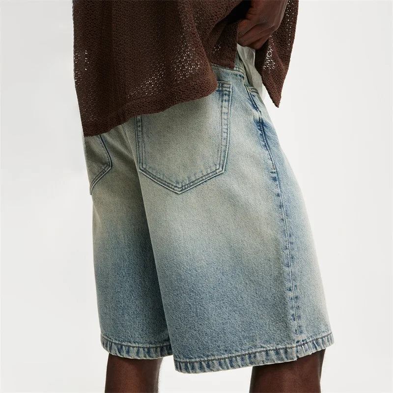 CakeBoi Vintage Washed Relaxed Denim Shorts – High Waist Streetwear CakeBoi Apparel & Co. LLC