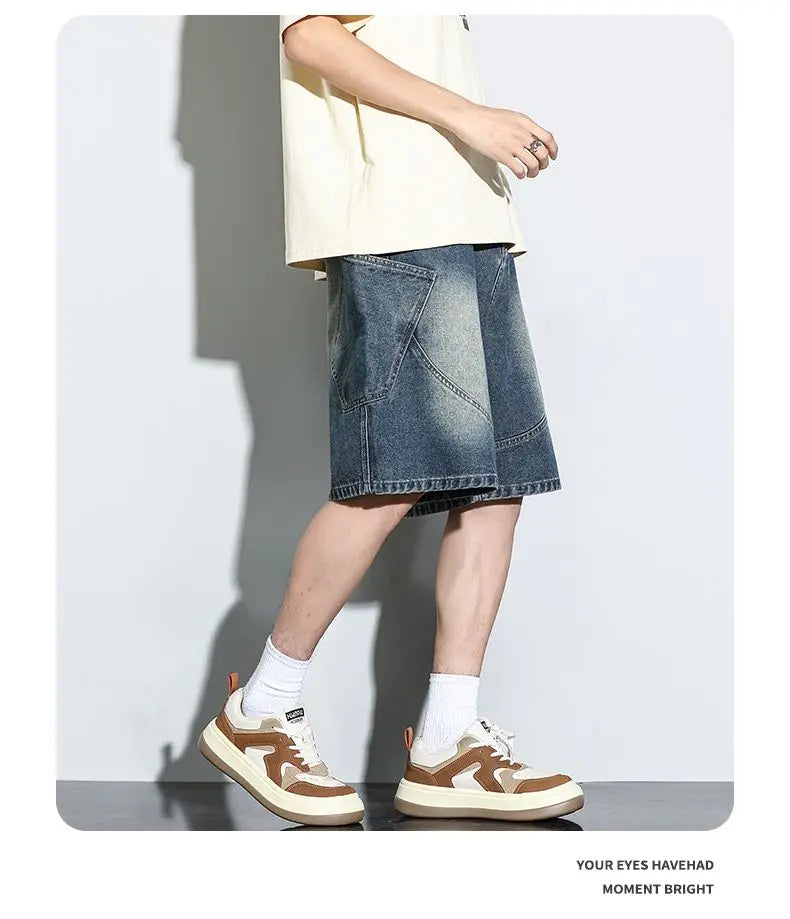 CakeBoi Baggy Harajuku Drawstring Denim Shorts – Y2K Streetwear CakeBoi Apparel & Co. LLC