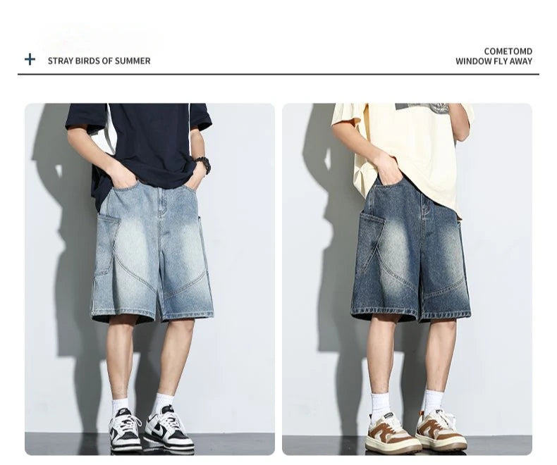CakeBoi Baggy Harajuku Drawstring Denim Shorts – Y2K Streetwear CakeBoi Apparel & Co. LLC