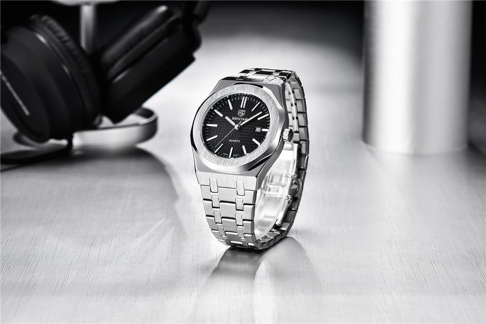 Benyar Stainless Steel Minimalist Watch Benyar