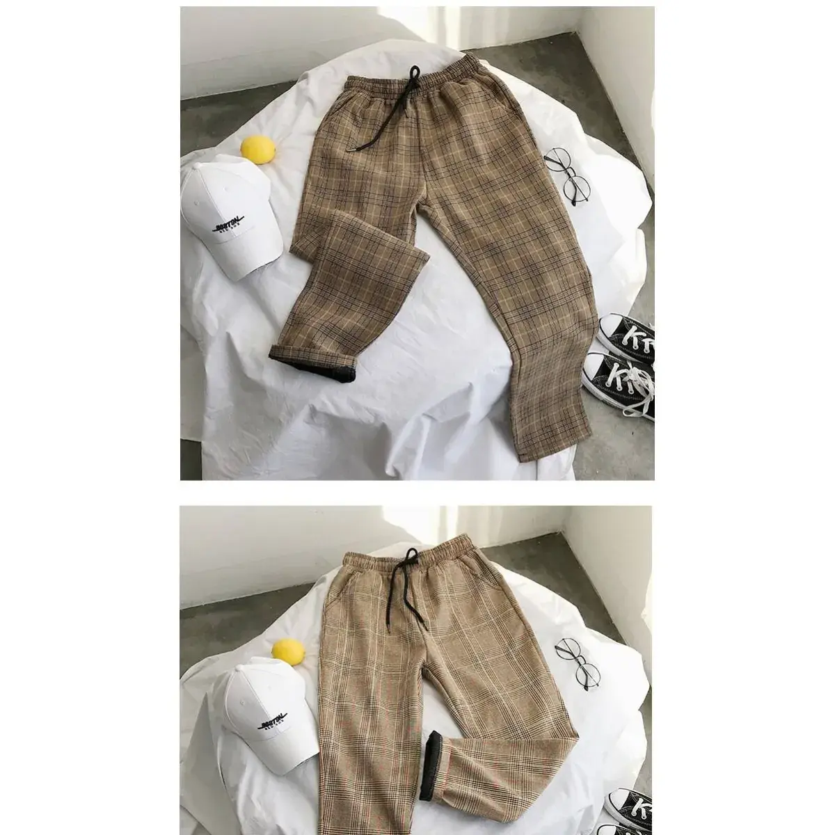 `CakeBoi – Women's High Waist Plaid Pants