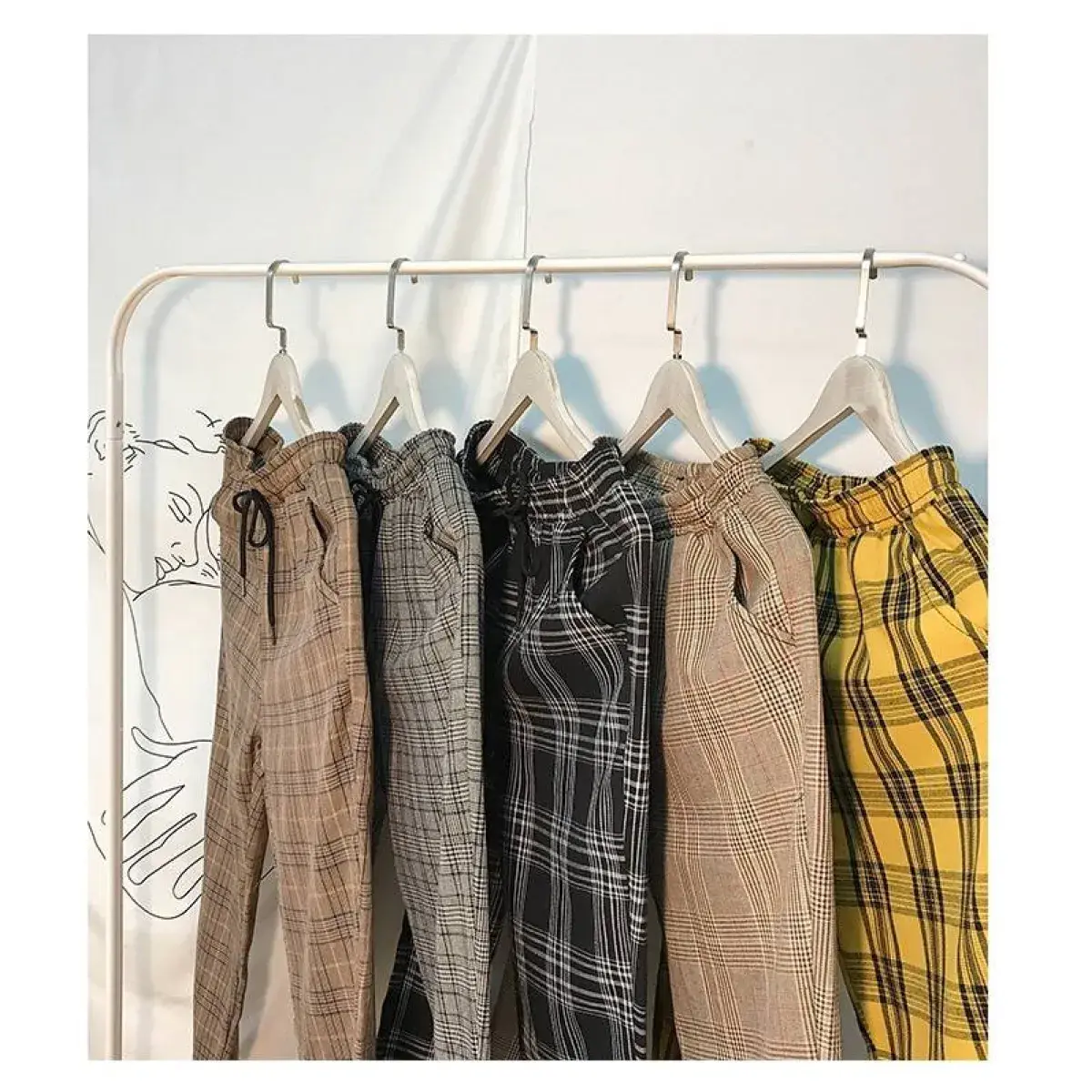 `CakeBoi – Women's High Waist Plaid Pants